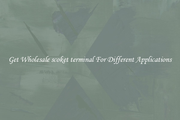Get Wholesale scoket terminal For Different Applications
