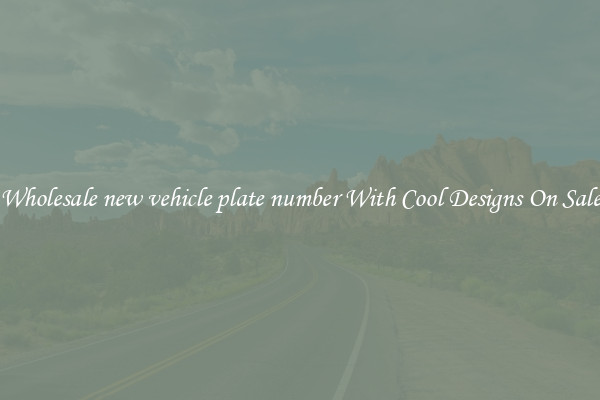 Wholesale new vehicle plate number With Cool Designs On Sale