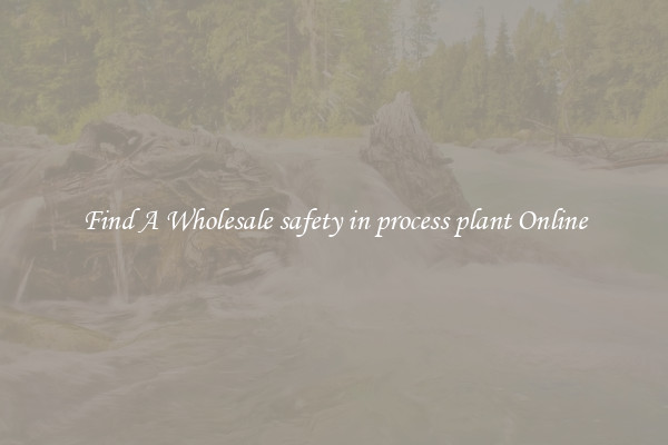 Find A Wholesale safety in process plant Online