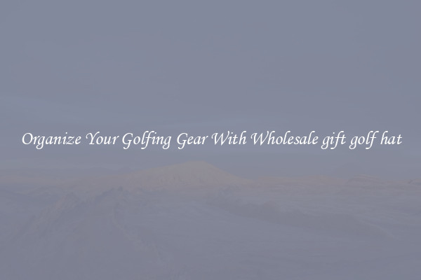 Organize Your Golfing Gear With Wholesale gift golf hat