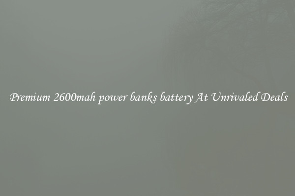 Premium 2600mah power banks battery At Unrivaled Deals
