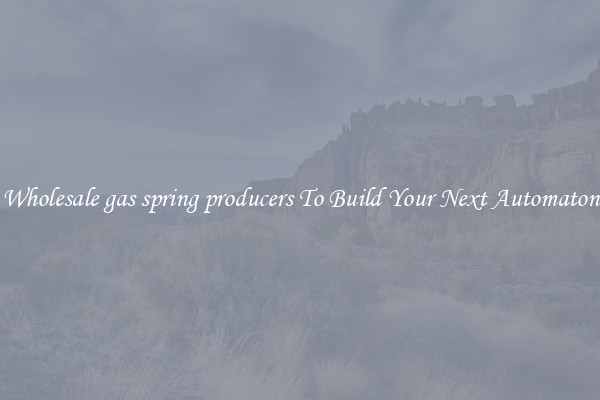 Wholesale gas spring producers To Build Your Next Automaton