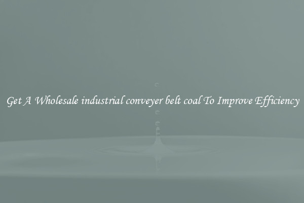 Get A Wholesale industrial conveyer belt coal To Improve Efficiency