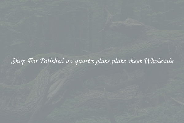 Shop For Polished uv quartz glass plate sheet Wholesale