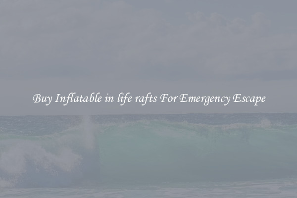 Buy Inflatable in life rafts For Emergency Escape
