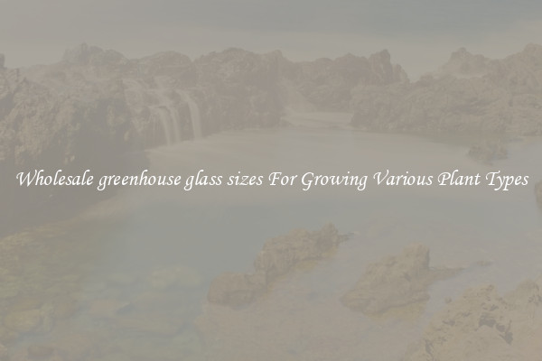 Wholesale greenhouse glass sizes For Growing Various Plant Types
