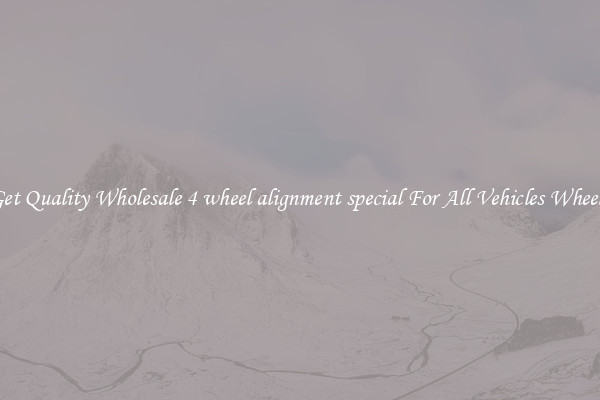 Get Quality Wholesale 4 wheel alignment special For All Vehicles Wheels