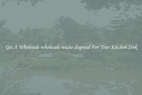 Get A Wholesale wholesale waste disposal For Your Kitchen Sink