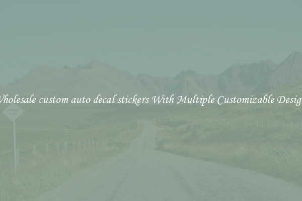 Wholesale custom auto decal stickers With Multiple Customizable Designs