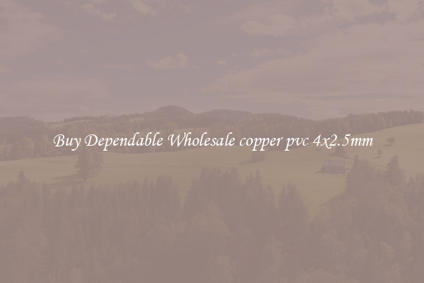 Buy Dependable Wholesale copper pvc 4x2.5mm