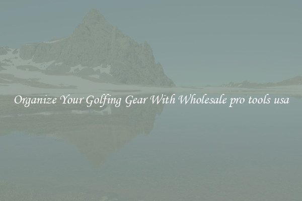 Organize Your Golfing Gear With Wholesale pro tools usa