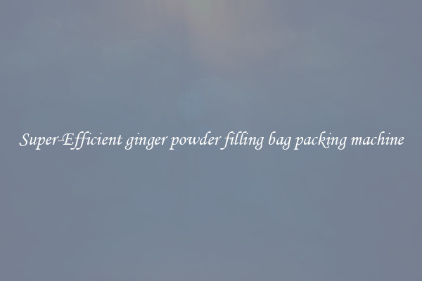Super-Efficient ginger powder filling bag packing machine